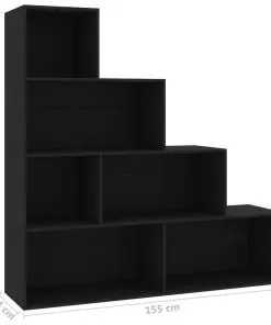 vidaXL Book Cabinet/Room Divider Black 155x24x160 cm Chipboard
