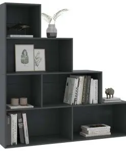 vidaXL Book Cabinet/Room Divider Grey 155x24x160 cm Chipboard