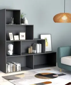 vidaXL Book Cabinet/Room Divider Grey 155x24x160 cm Chipboard