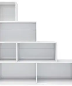 vidaXL Book Cabinet/Room Divider High Gloss White 155x24x160 cm Chipboard