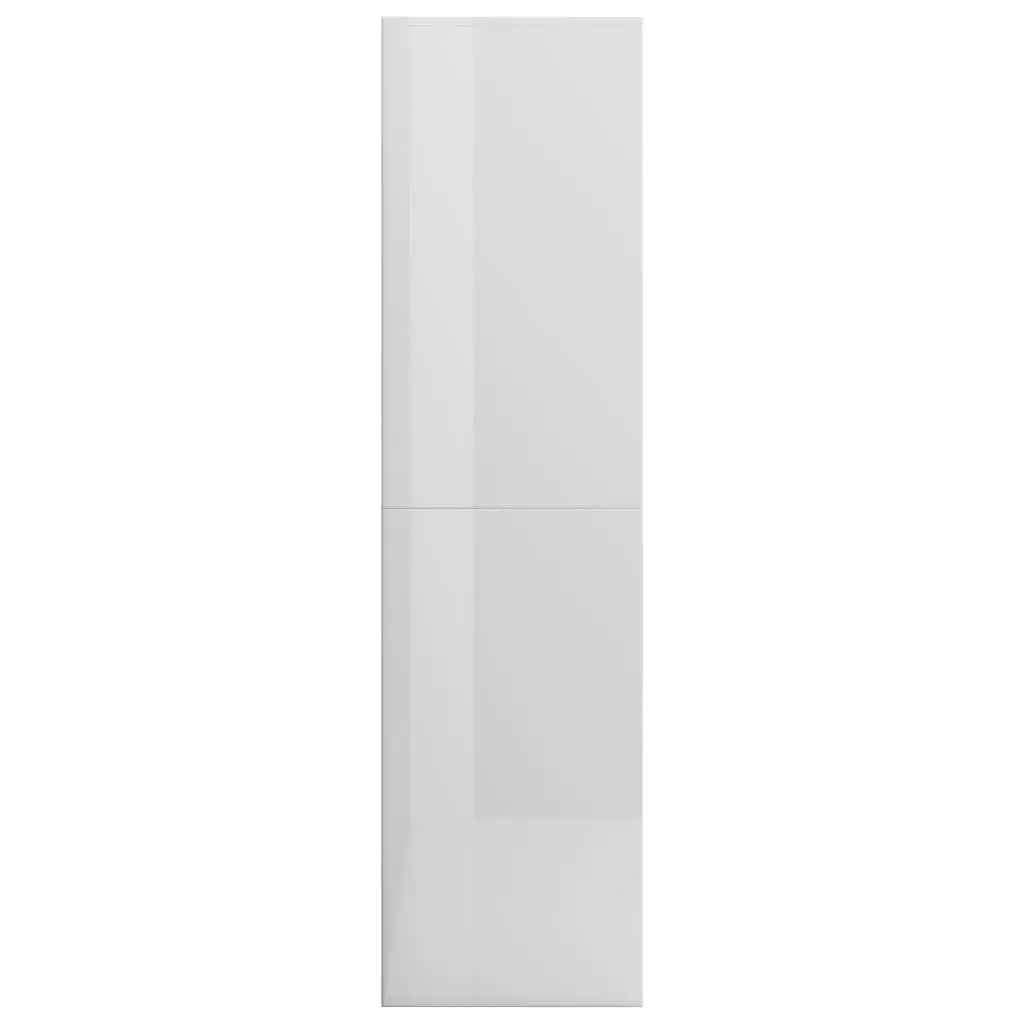 vidaXL Book Cabinet/Room Divider High Gloss White 155x24x160 cm Chipboard