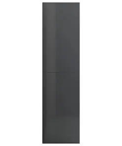vidaXL Book Cabinet/Room Divider High Gloss Grey 155x24x160 cm Chipboard
