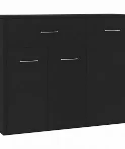 vidaXL Sideboard Black 88x30x70 cm Chipboard