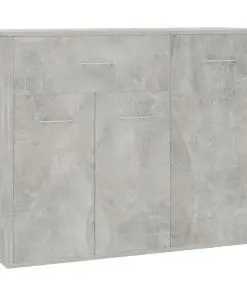 vidaXL Sideboard Concrete Grey 88x30x70 cm Chipboard
