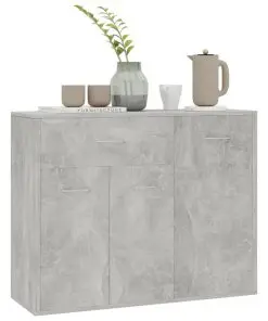 vidaXL Sideboard Concrete Grey 88x30x70 cm Chipboard