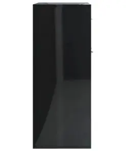 vidaXL Sideboard High Gloss Black 88x30x70 cm Chipboard