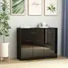 vidaXL Sideboard High Gloss Black 88x30x70 cm Chipboard