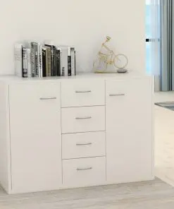 vidaXL Sideboard White 88x30x65 cm Chipboard
