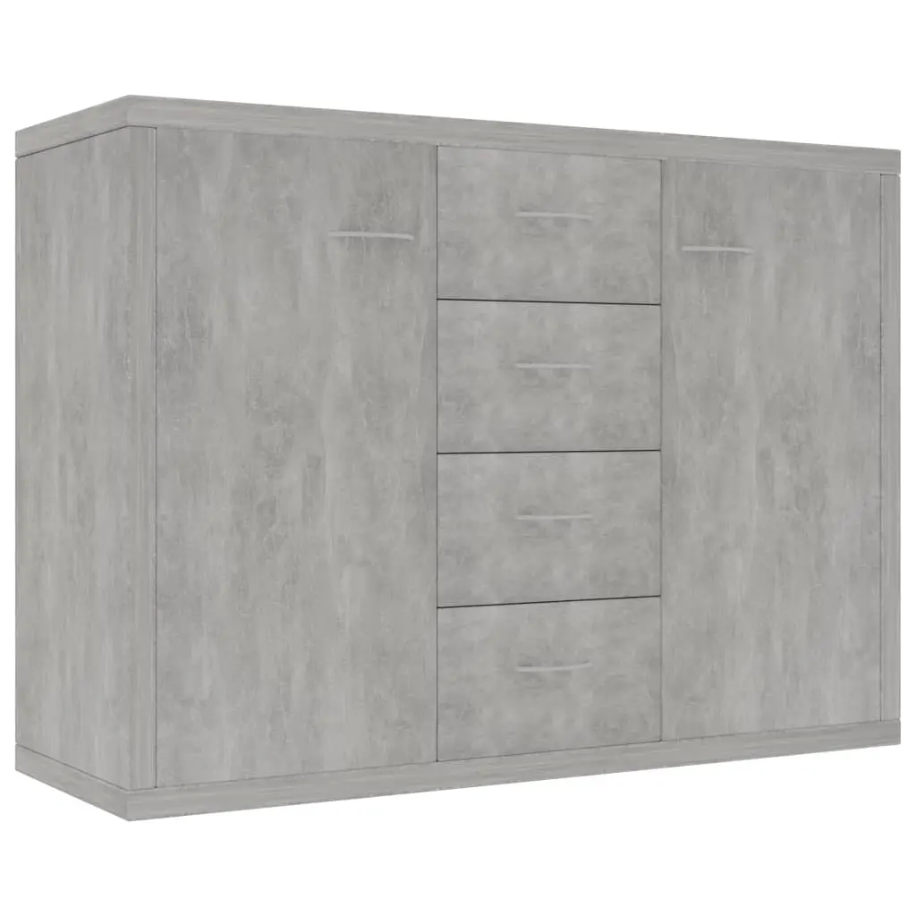 vidaXL Sideboard Concrete Grey 88x30x65 cm Chipboard
