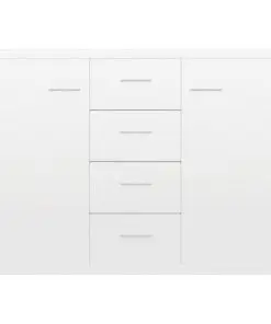 vidaXL Sideboard High Gloss White 88x30x65 cm Chipboard