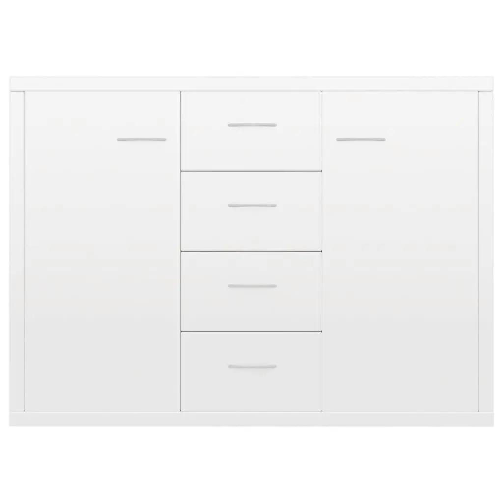 vidaXL Sideboard High Gloss White 88x30x65 cm Chipboard