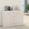 vidaXL Sideboard High Gloss White 88x30x65 cm Chipboard