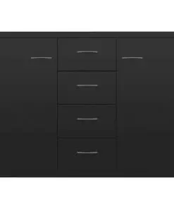 vidaXL Sideboard High Gloss Black 88x30x65 cm Chipboard
