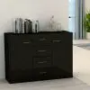 vidaXL Sideboard High Gloss Black 88x30x65 cm Chipboard vidaXL Sideboard High Gloss Black 88x30x65 cm Chipboard