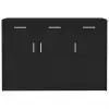 vidaXL Sideboard Black 110x34x75 cm Chipboard