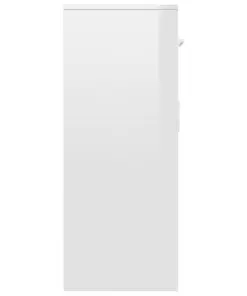 vidaXL Sideboard High Gloss White 110x34x75 cm Chipboard