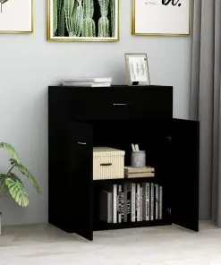 vidaXL Sideboard Black 60x30x75 cm Chipboard
