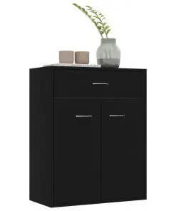 vidaXL Sideboard Black 60x30x75 cm Chipboard