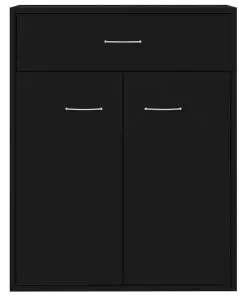 vidaXL Sideboard Black 60x30x75 cm Chipboard