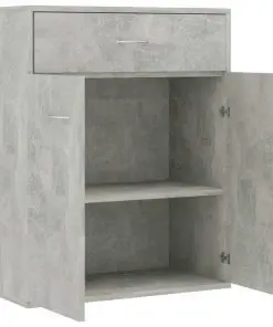vidaXL Sideboard Concrete Grey 60x30x75 cm Chipboard