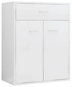 vidaXL Sideboard High Gloss White 60x30x75 cm Chipboard