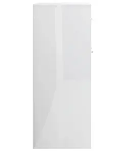 vidaXL Sideboard High Gloss White 60x30x75 cm Chipboard
