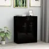 vidaXL Sideboard High Gloss Black 60x30x75 cm Chipboard