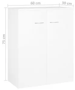 vidaXL Sideboard White 60x30x75 cm Chipboard