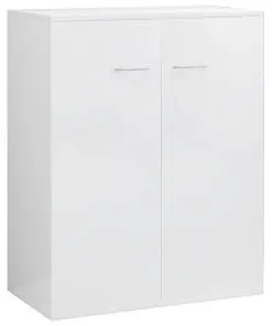 vidaXL Sideboard High Gloss White 60x30x75 cm Chipboard