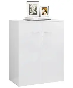 vidaXL Sideboard High Gloss White 60x30x75 cm Chipboard