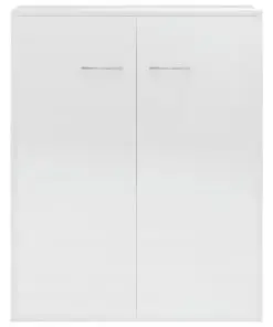 vidaXL Sideboard High Gloss White 60x30x75 cm Chipboard