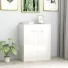 vidaXL Sideboard High Gloss White 60x30x75 cm Chipboard