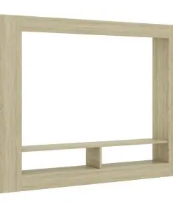 vidaXL TV Cabinet Sonoma Oak 152x22x113 cm Chipboard