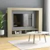 vidaXL TV Cabinet Sonoma Oak 152x22x113 cm Chipboard