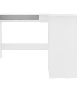 vidaXL L-Shaped Corner Desk White 120x140x75 cm Chipboard