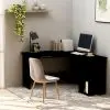 vidaXL L-Shaped Corner Desk Black 120x140x75 cm Chipboard