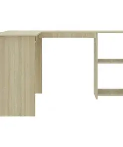 vidaXL L-Shaped Corner Desk Sonoma Oak 120x140x75 cm Chipboard