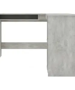 vidaXL L-Shaped Corner Desk Concrete Grey 120x140x75 cm Chipboard