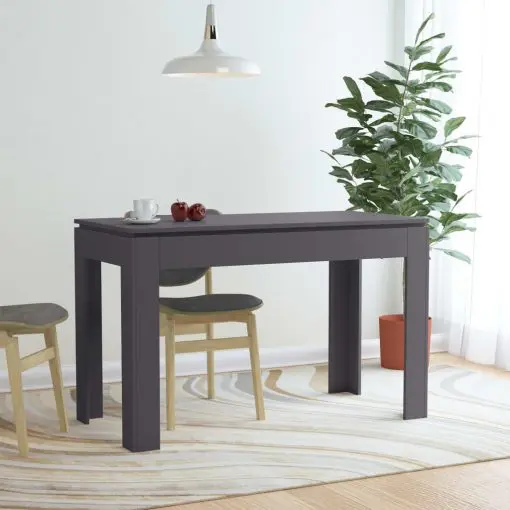 vidaXL Dining Table Grey 120x60x76 cm Chipboard