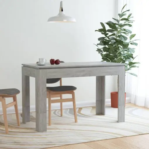 vidaXL Dining Table Concrete Grey 120x60x76 cm Chipboard