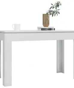 vidaXL Dining Table High Gloss White 120x60x76 cm Chipboard