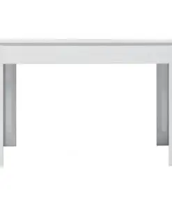 vidaXL Dining Table High Gloss White 120x60x76 cm Chipboard