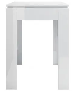 vidaXL Dining Table High Gloss White 120x60x76 cm Chipboard
