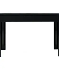 vidaXL Dining Table High Gloss Black 120x60x76 cm Chipboard