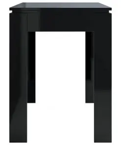 vidaXL Dining Table High Gloss Black 120x60x76 cm Chipboard
