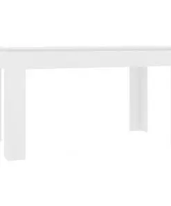 vidaXL Dining Table White 140x70x76 cm Chipboard
