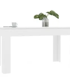 vidaXL Dining Table White 140x70x76 cm Chipboard