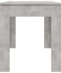 vidaXL Dining Table Concrete Grey 140x70x76 cm Chipboard
