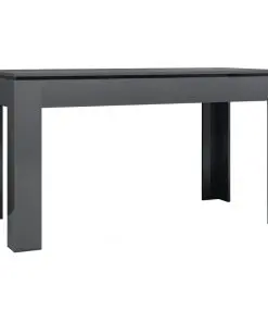 vidaXL Dining Table High Gloss Grey 140x70x76 cm Chipboard