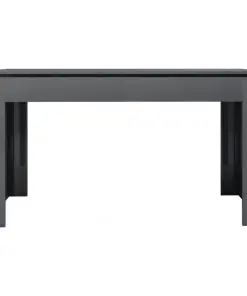 vidaXL Dining Table High Gloss Grey 140x70x76 cm Chipboard